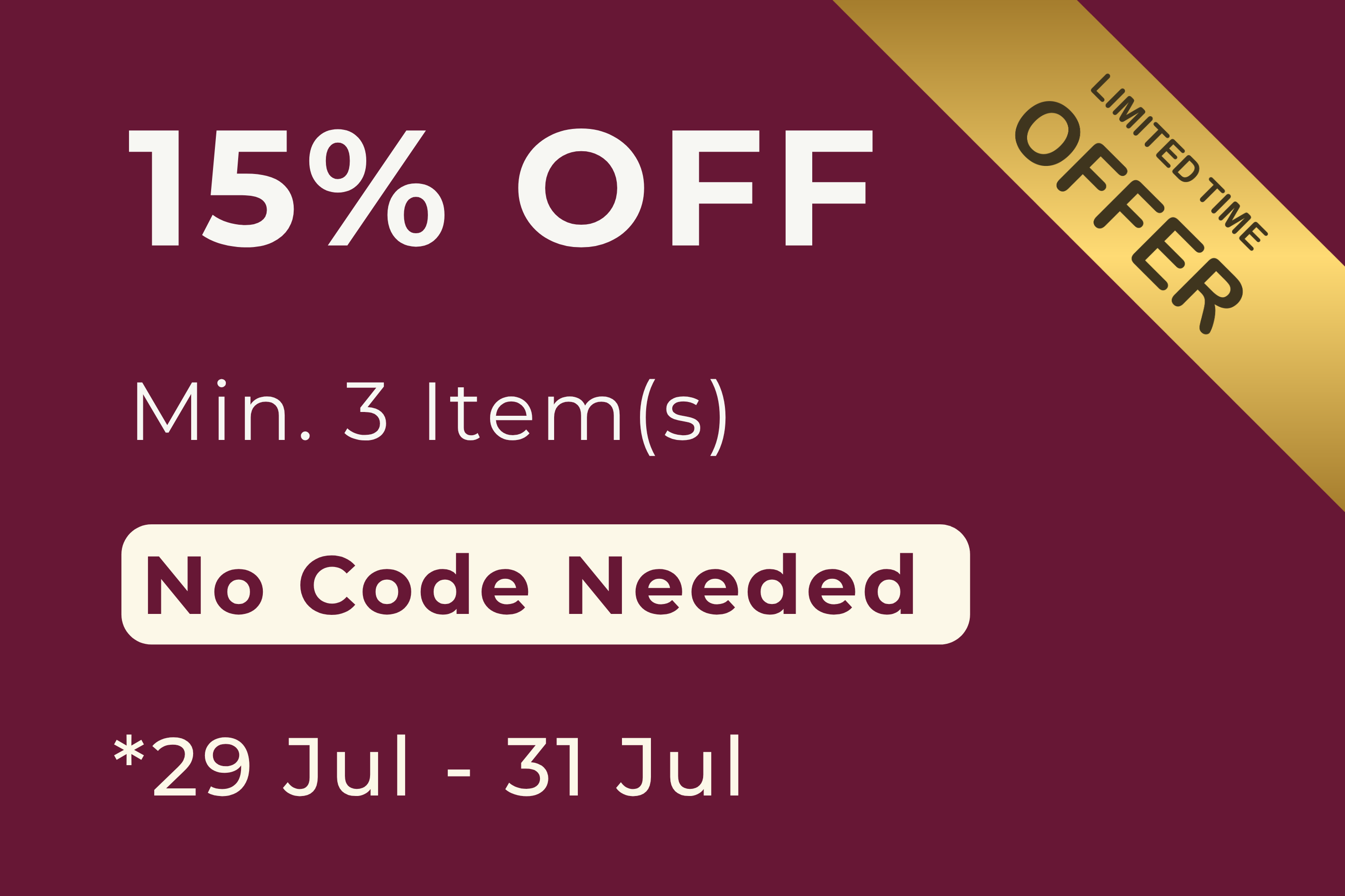 RM 15off