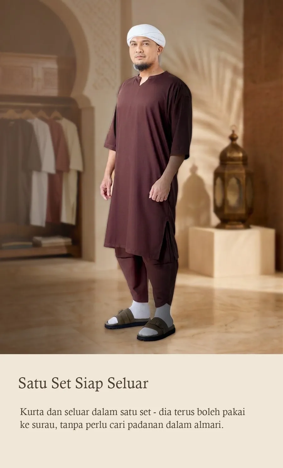 Satu Set Siap Seluar - kurta dan seluar dalam satu set