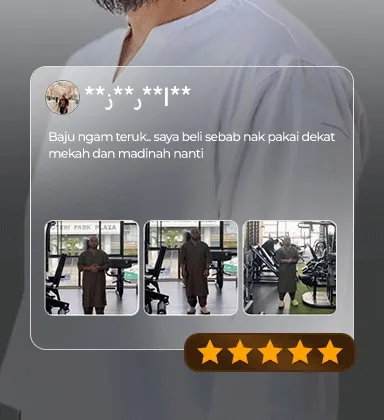 Testimoni pelanggan Surra Concept - baju ngam untuk pakai di Mekah dan Madinah