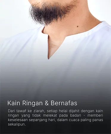 Kain ringan dan bernafas - tidak melekat pada badan, selesa dalam cuaca panas