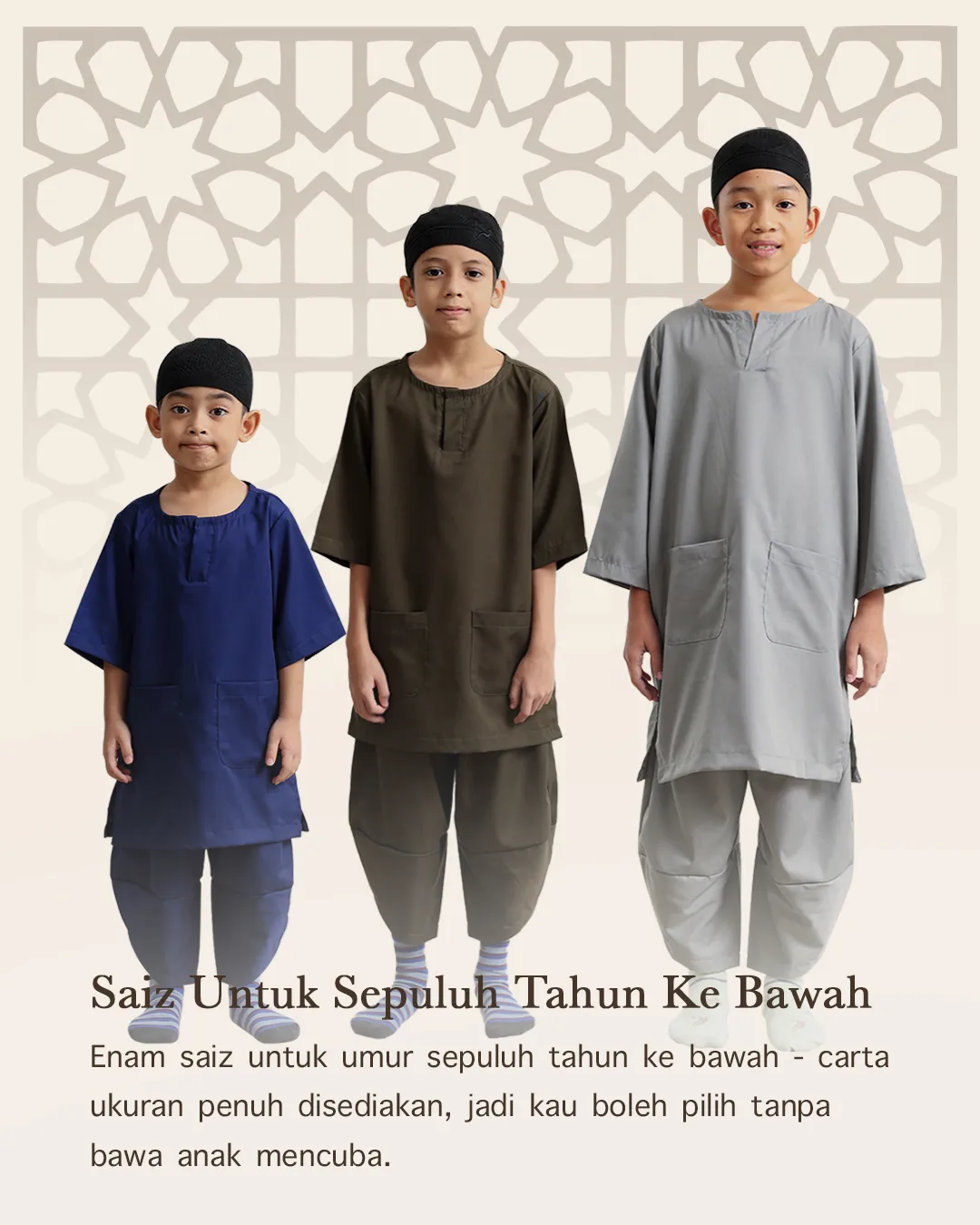 Saiz Untuk Sepuluh Tahun Ke Bawah