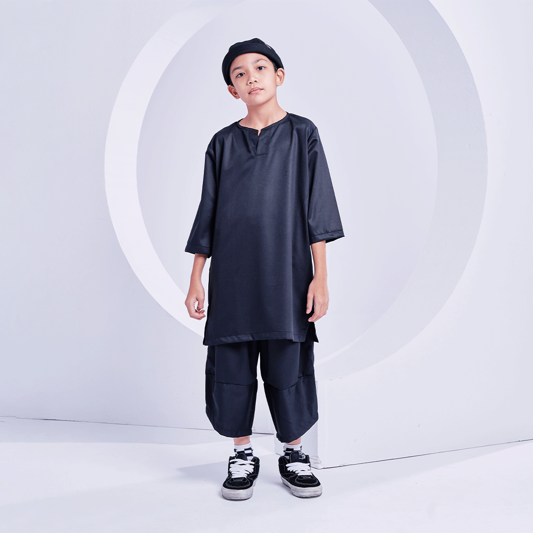 Surra_Kurta-Kids_Black_1