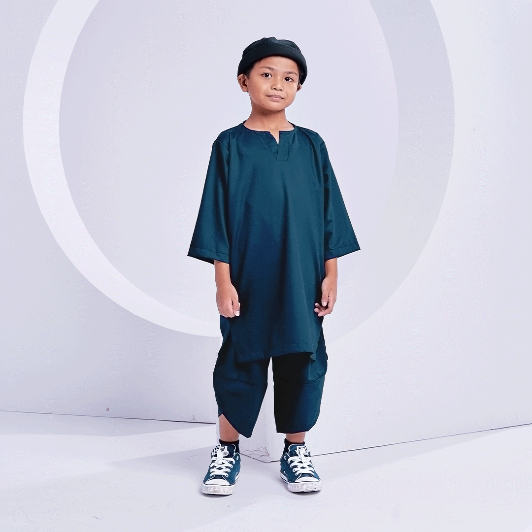 Surra_Kurta-Kids_darkgreen_1