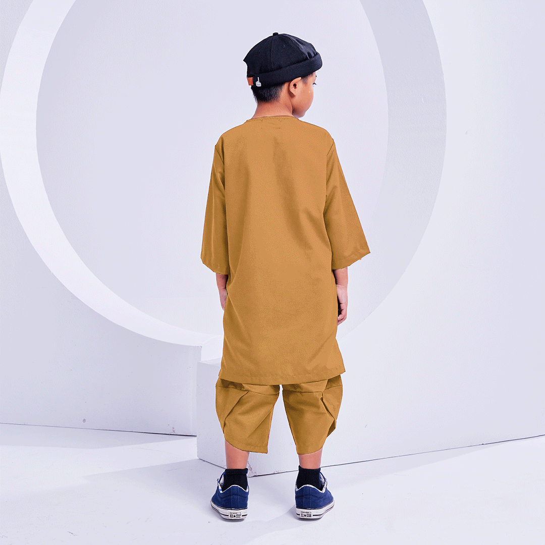 Surra_Kurta-Kids_light yellow brown 2