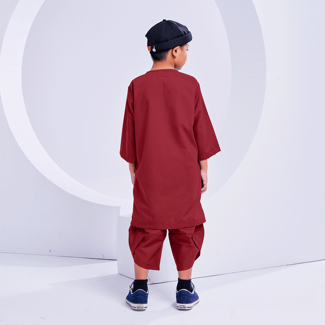 Surra_Kurta-Kids_maroon_2