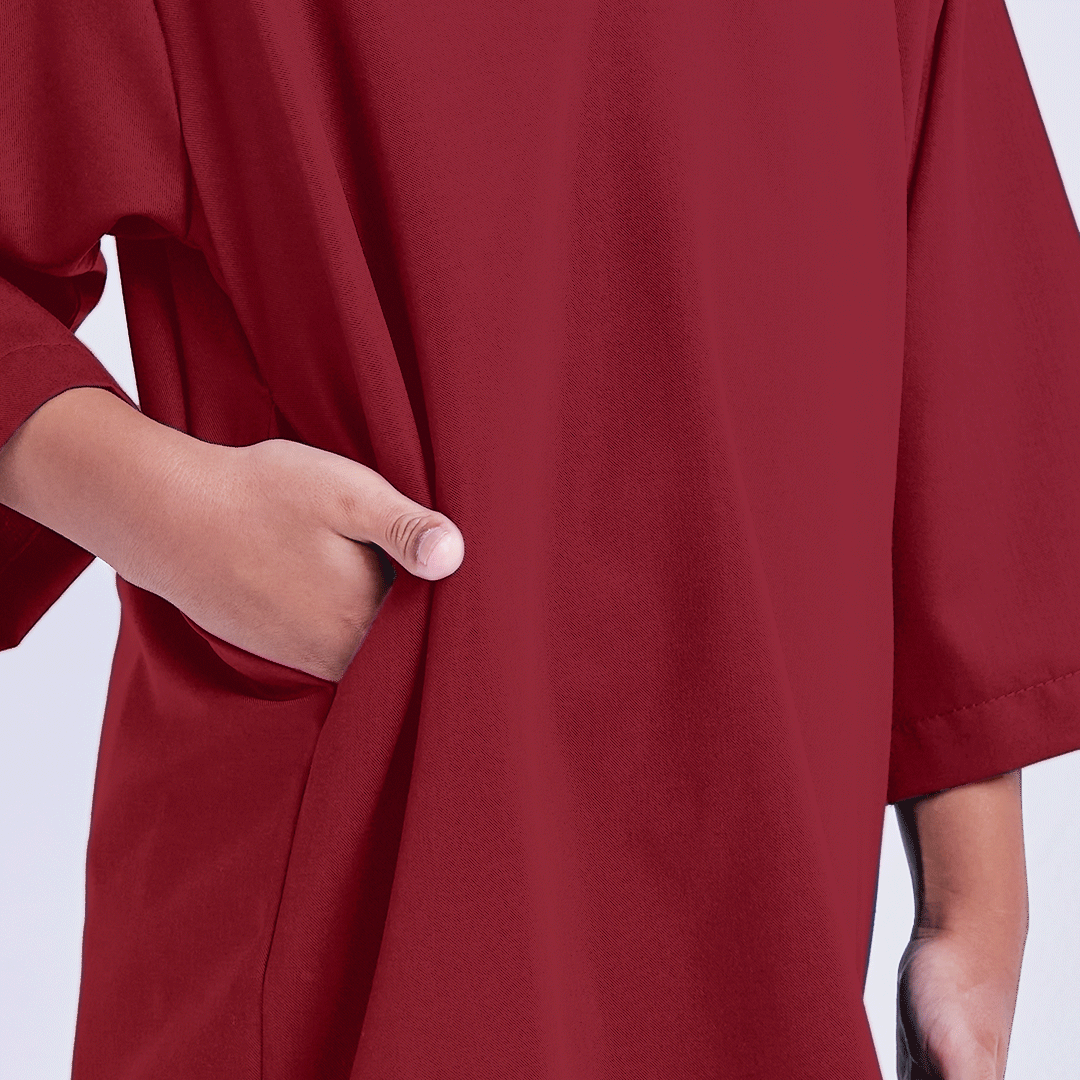 Surra_Kurta-Kids_maroon_4