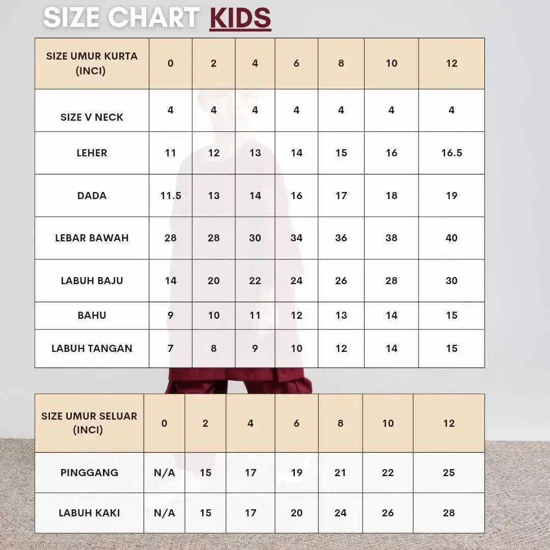 Nassr Sizing Kids Raya 