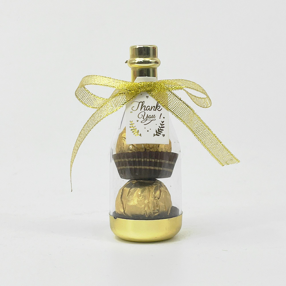 Champagne Door Gift - Gold Ribbon