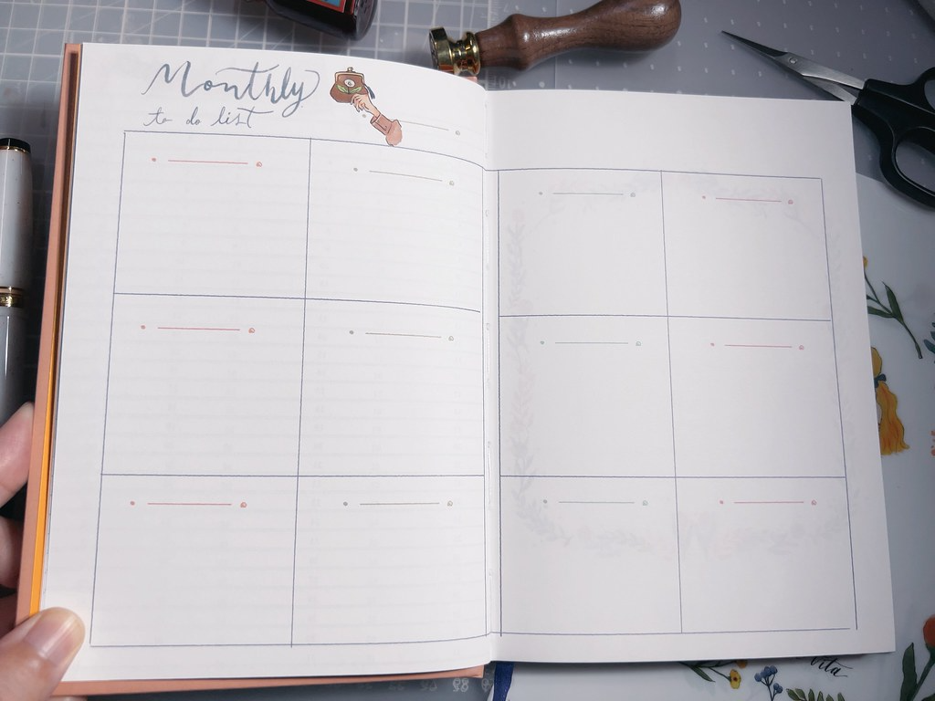 紙 筆記本/手帳 多色 - 最甜蜜的生活 百花之歌 精裝萬年曆 行事曆 鋼筆可用