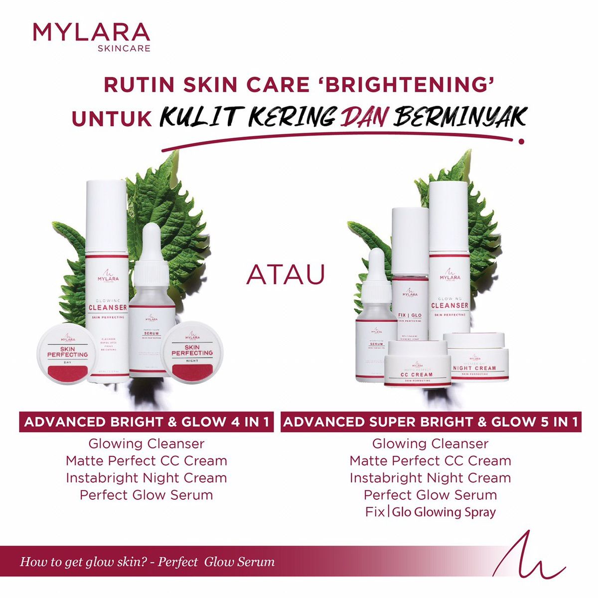 RUTIN SKINCARE 'BRIGHTENING' UNTUK KULIT KERING DAN BERMINYAK