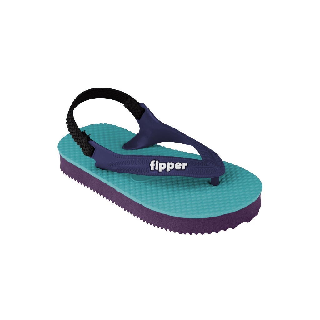 Fipper Todd's Rubber for Toddler in Turquoise / Purple / Navy