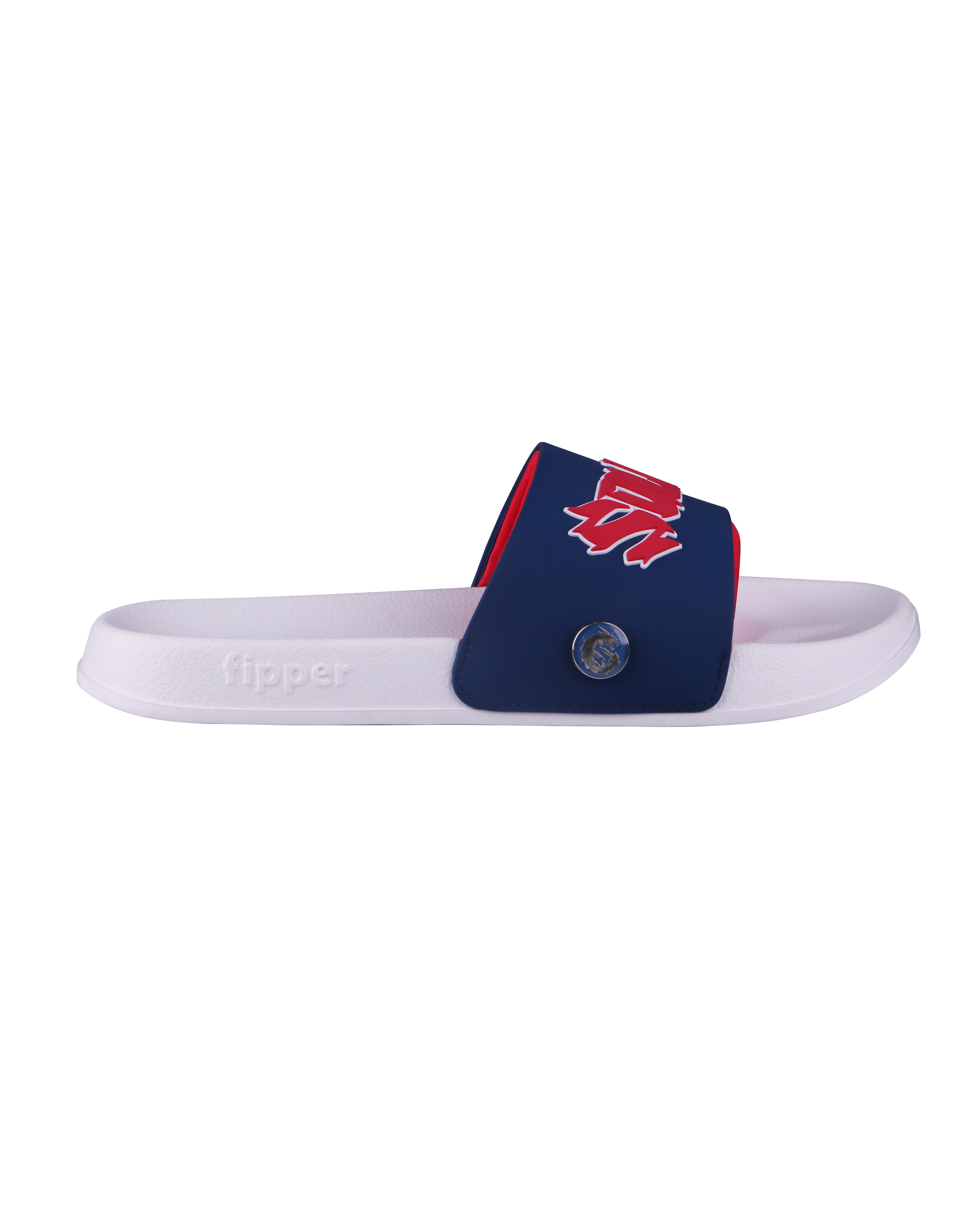 Fipper X Soloz Limited Edition Slip On in White / Blue (Marine) / Red (Debian) + Exclusive Drawstring Bag