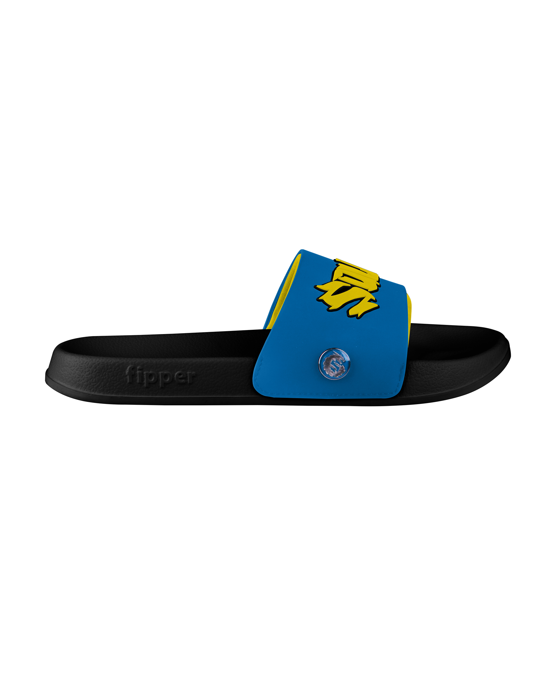 Fipper X Soloz Limited Edition Slip On in Black / Blue (Snorkel) / Yellow + Exclusive Drawstring Bag