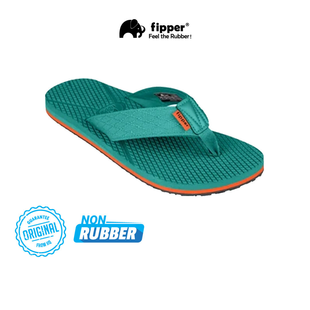 Fipper Refitt Non-Rubber for Men in Green (Emerald) / Orange