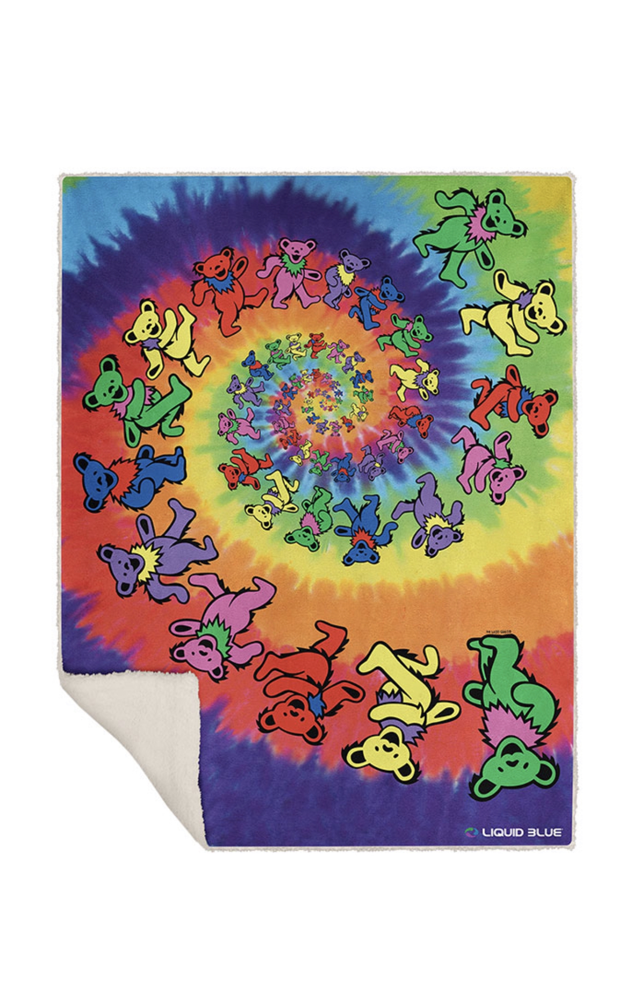 Grateful Dead Alien Spiral Bears Tie-Dye T-Shirt - S