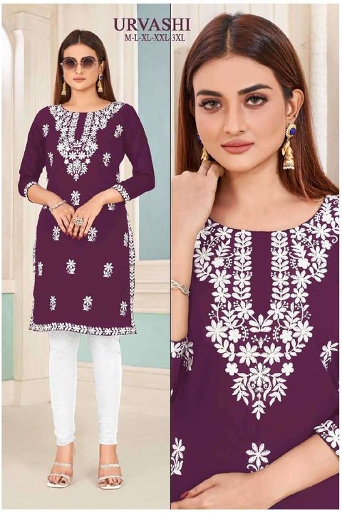 URVASHI BY BANWERY FASHION GEORGETTE PAKISTANI FULL STICHED KURTIS WHOLESALE 10 PCS_00011