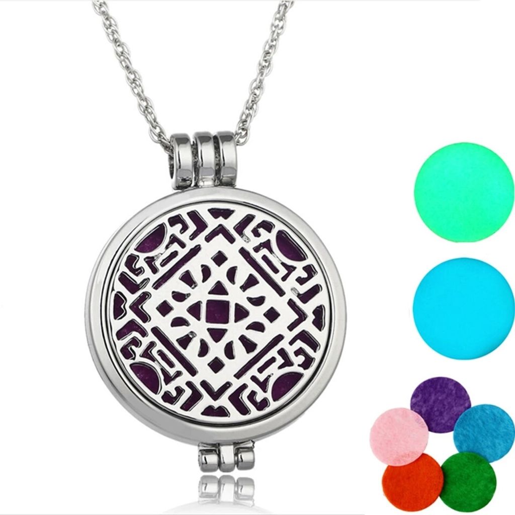 Aromatherapy Diffuser Necklace, Stainless Steel, Geometry Kiki