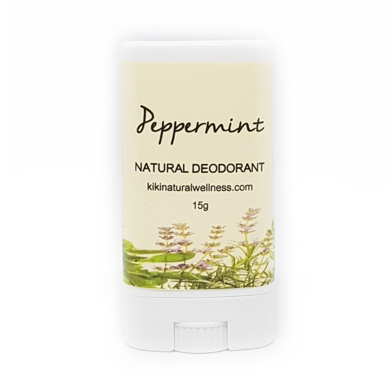 Peppermint Natural Deodorant, 15g Kiki Natural Wellness