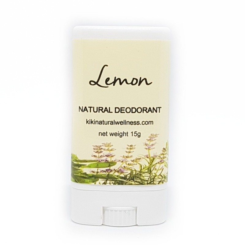 Lemon Natural Deodorant, 15g Kiki Natural Wellness