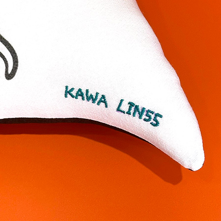 Design No.MR190 - 【2-Sided Print Design】Manta Ray Cushions - Pillows & Cushions - Cotton & Hemp Black
