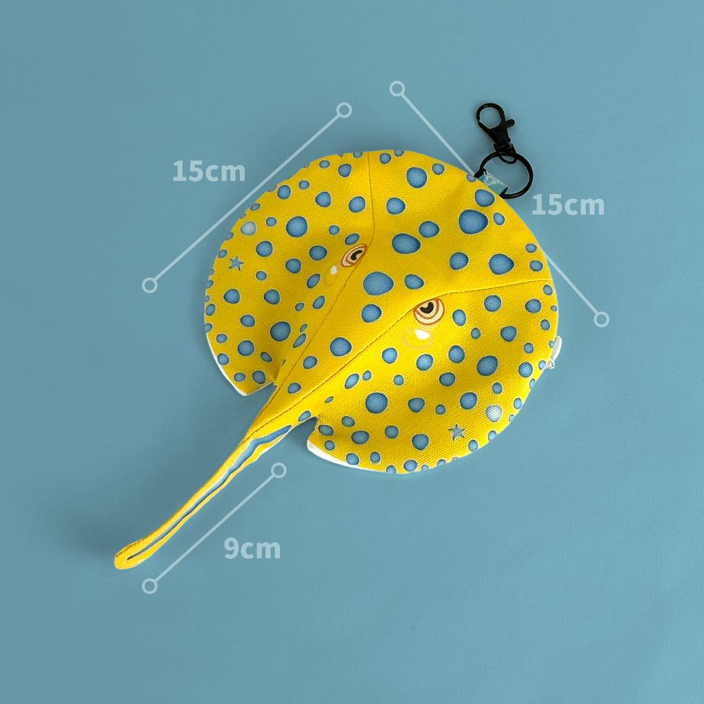 藍斑條尾魟造型零錢包