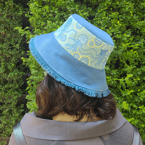 水母印花漁夫帽