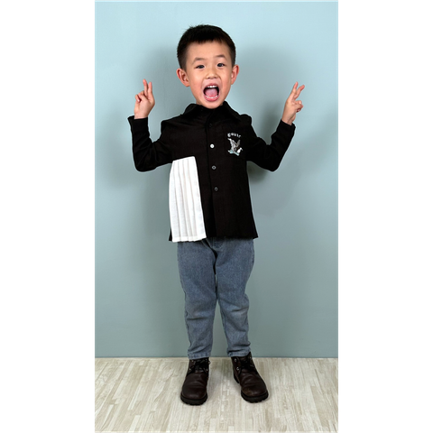 大翅鯨造型兒童襯衫