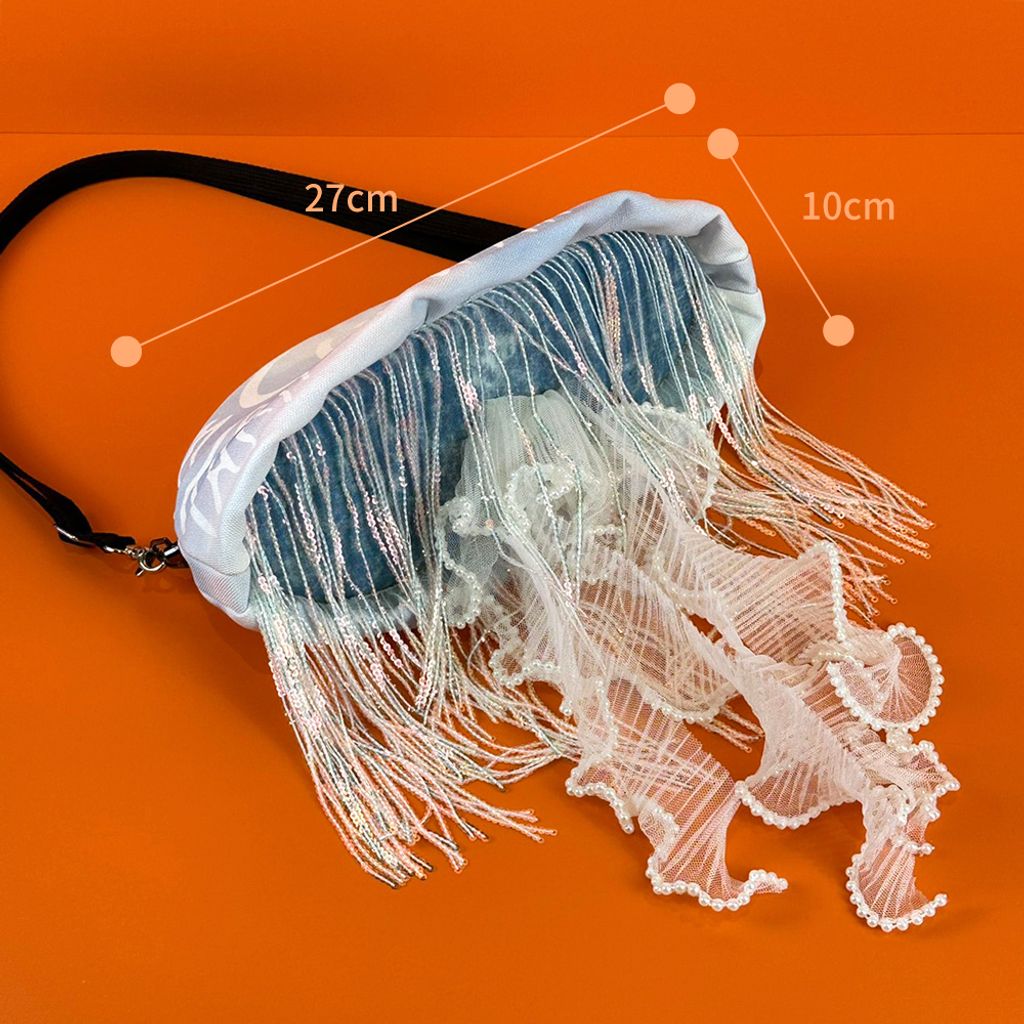 水母造型肩背包