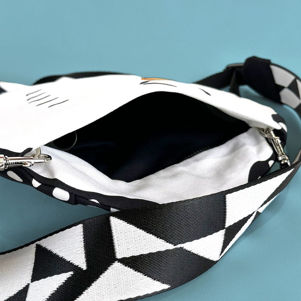 黑白魟造型肩背包