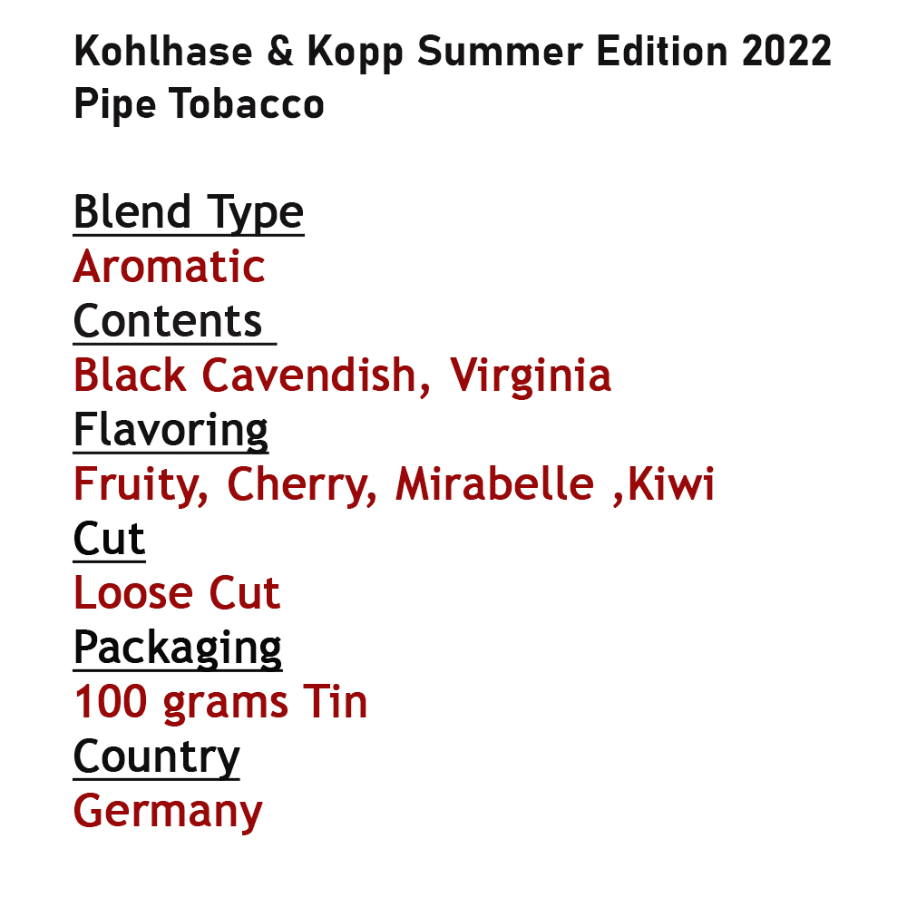 Kohlhase & Kopp Summer Edition 2022-0