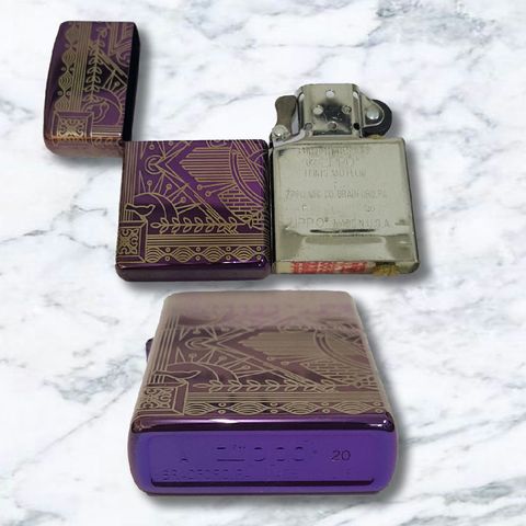 Zippo Lighter Purple Matte Laser -Hyper Pastiche-60005340-2.jpg