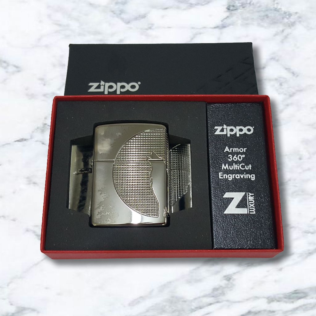 Zippo Lighter Black Ice Armor Case Photo Image -Wolf- 60005657-1.jpg