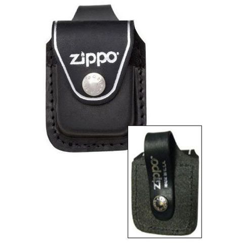 Zippo Lighter Pouch Leather with Loop - Black 2.jpg