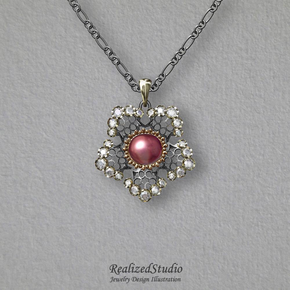 P22808n233 rubellite flower tulle pendant rzs edit realizedstudio design illustration gouache rzsk