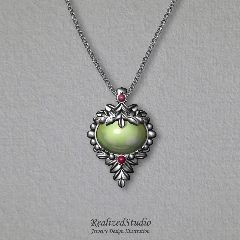 P20227 vine pendant grape prehnite realizedstudio design illustration gouache rzsk