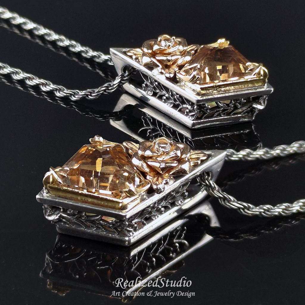 P24428n302 Golden Rose Empire Topaz Pendant 007