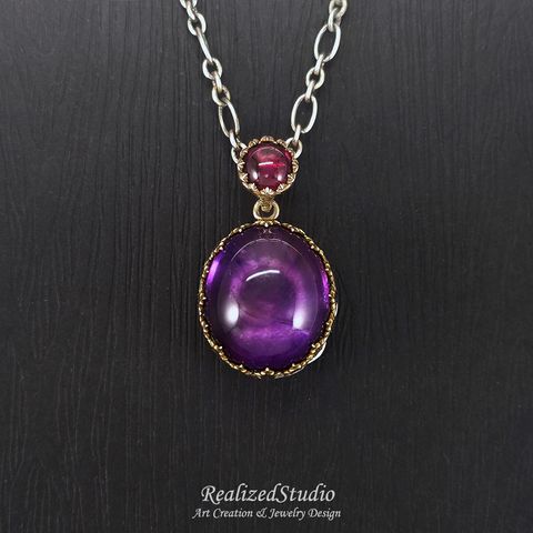 P23W11n276 Amethyst treasure pouch pendant 009