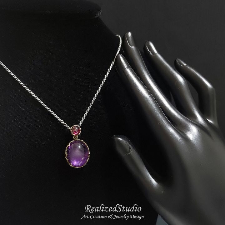 P23W11n276 Amethyst treasure pouch pendant 005
