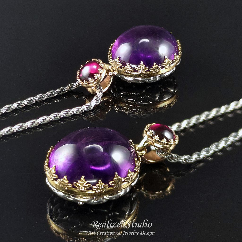 P23W11n276 Amethyst treasure pouch pendant 006