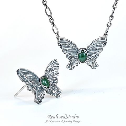 HP25908n140 jadeite_green_jade_butterfly_pin_silver_RealizedStduio 008