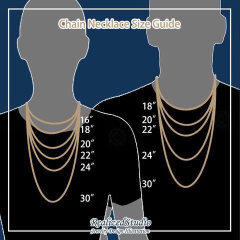 chain necklace size guide 1200rzs