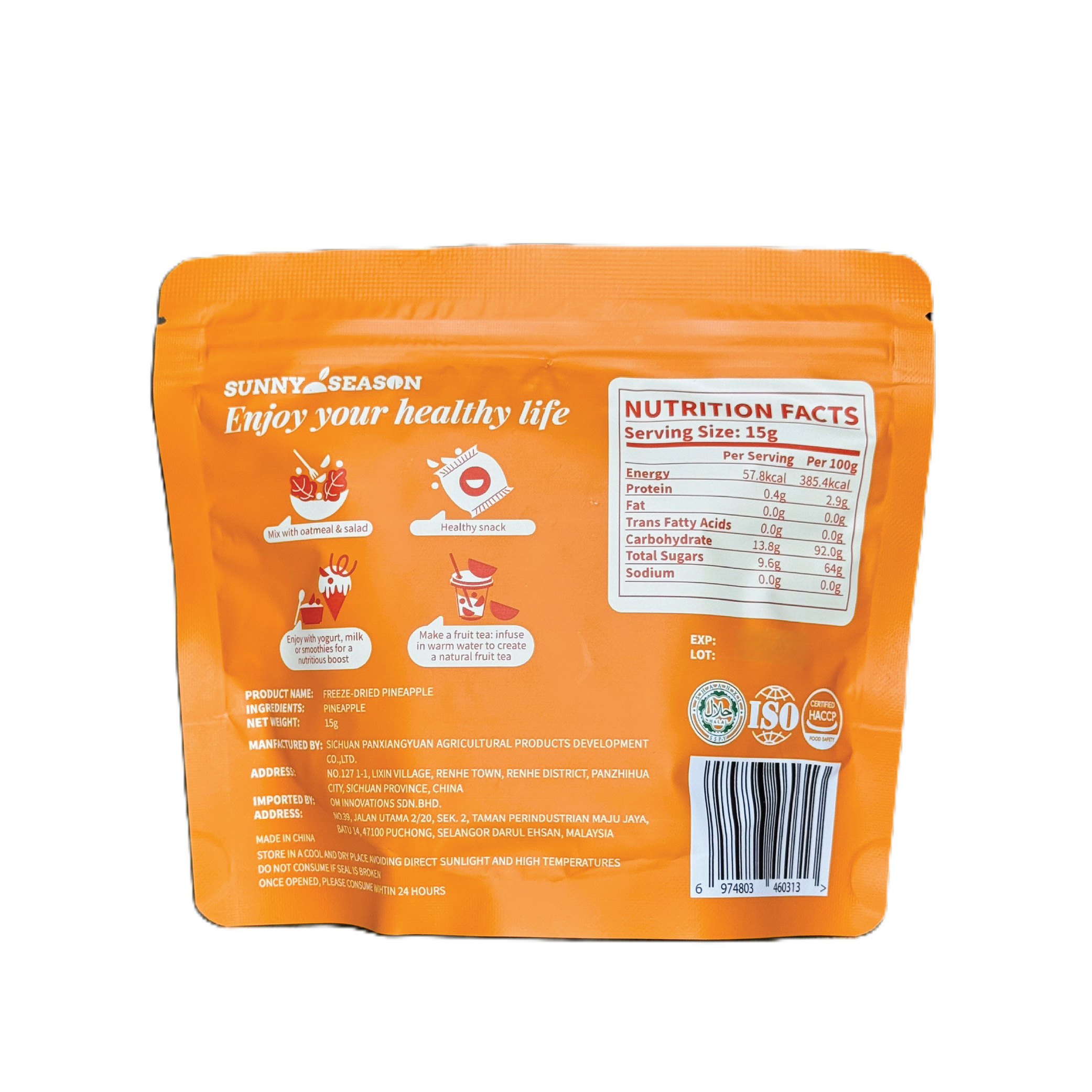 Freeze-dried Pineapple 15g-01