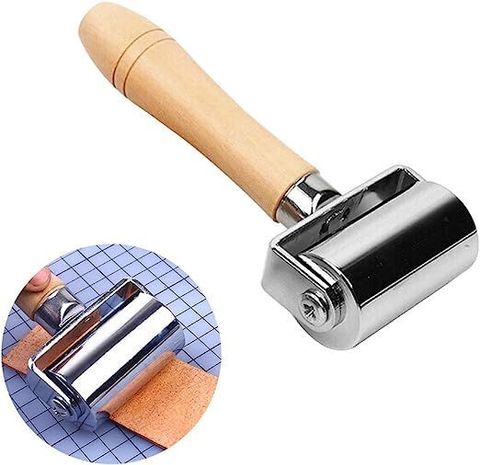 Leather Press Edge Roller Leather Glue Laminating Tool Platen Tool (60mm_2_4_inch)