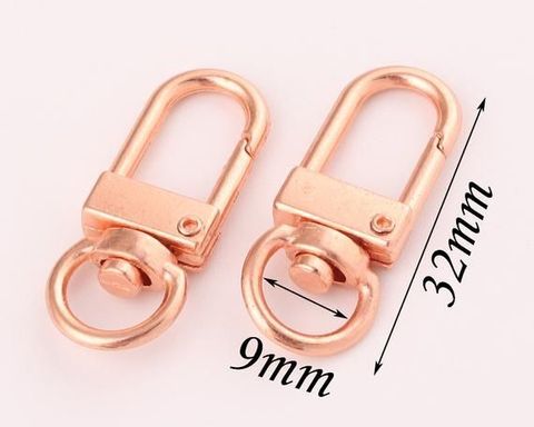 9mm rose gold swivel hook,swivel clasps Purse clasps,bag hooks alloy lobster clasp,Purse Clasps stra