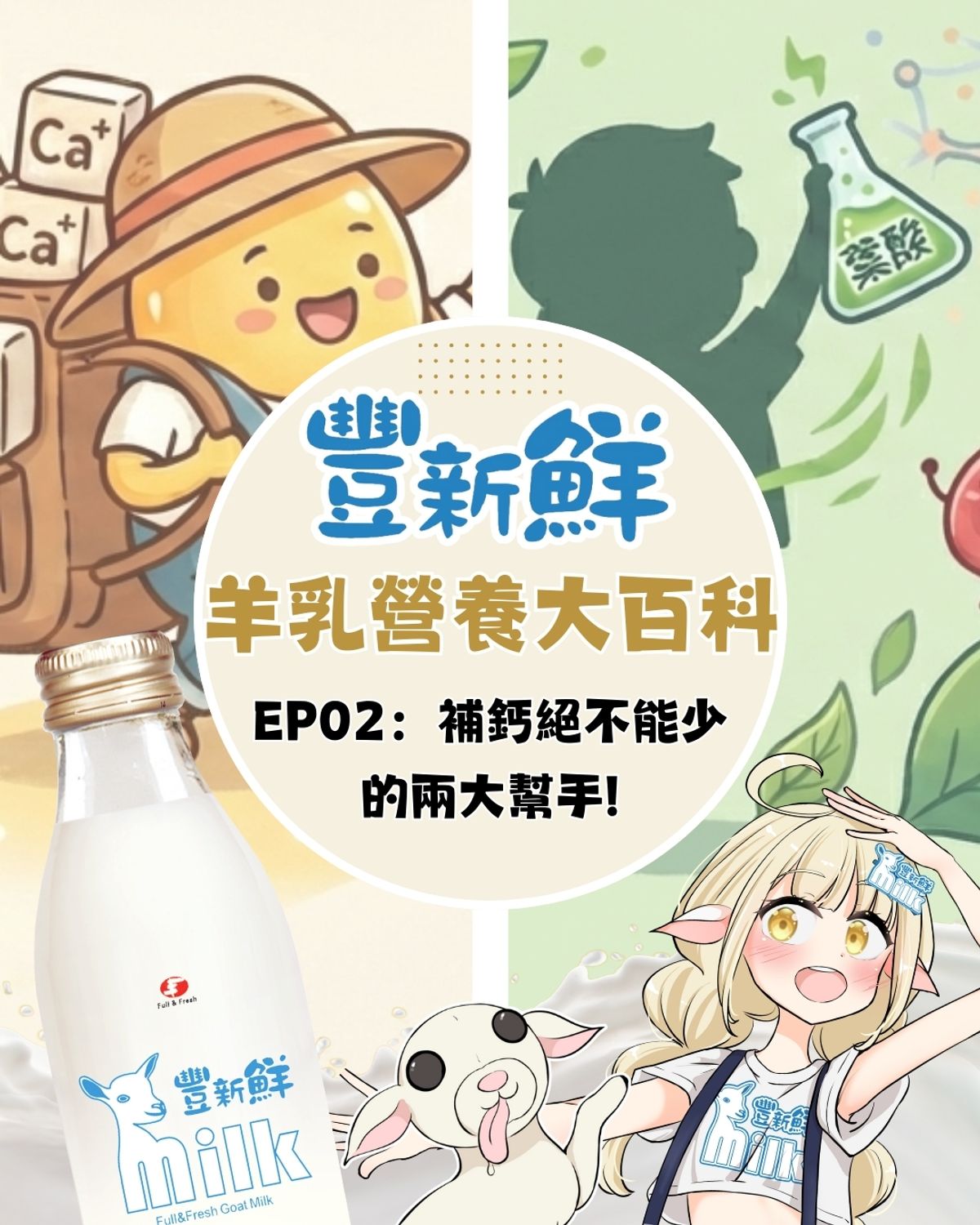 補鈣推薦：為何只喝鮮奶不夠？揭秘「維生素 D3」與「葉酸」在羊乳中的關鍵作用