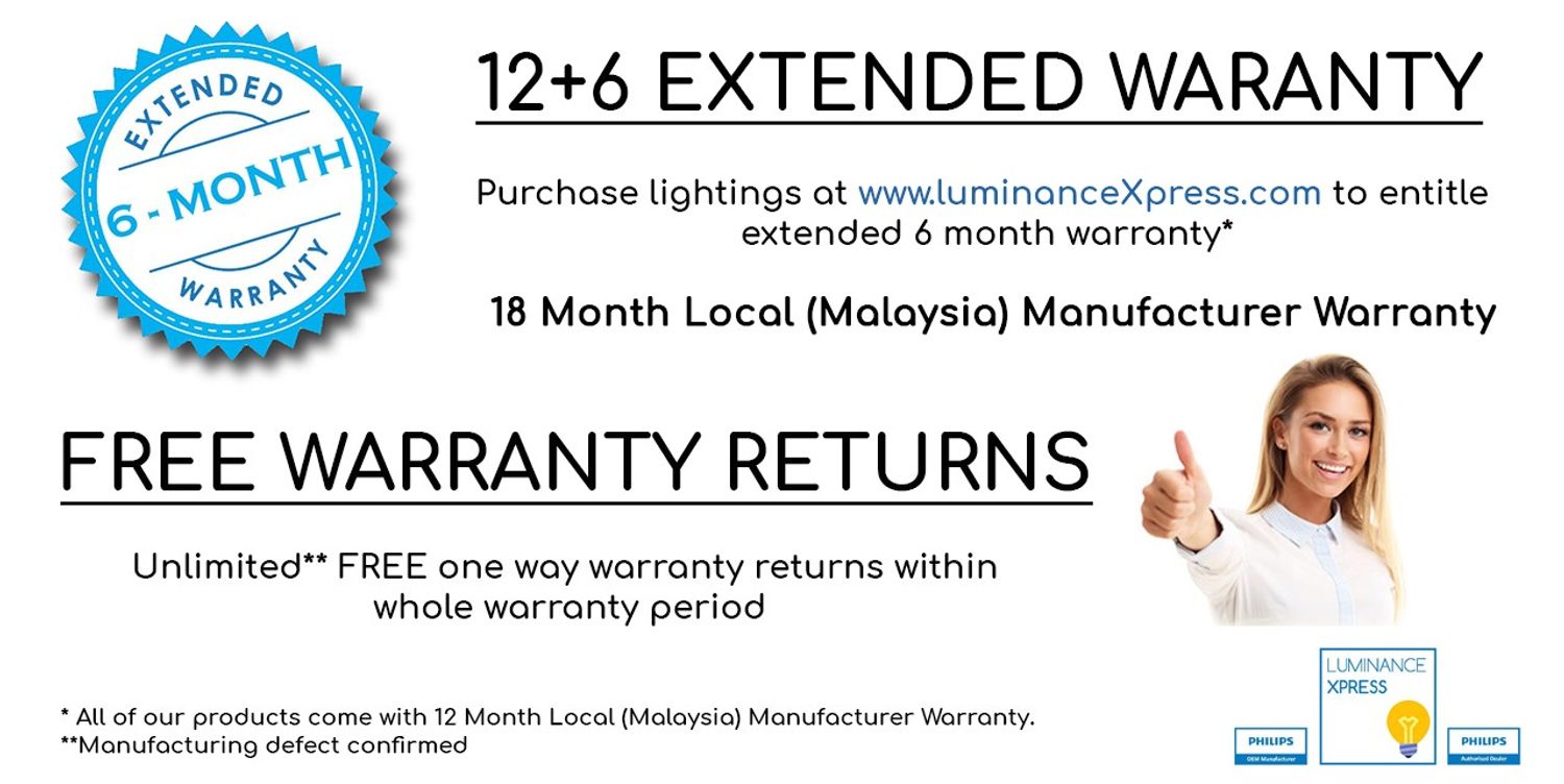 LuminanceXpress - Convenient! Extended Warranty 18 Month Local (Malaysia) Manufacturer Warranty FREE Returns T&C