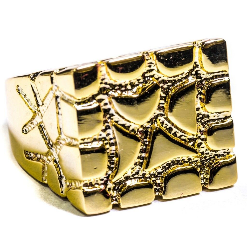 Yav 美國golden Gilt 台灣授權經銷店316l 不銹鋼金塊型18k金戒指 Yav Boutique