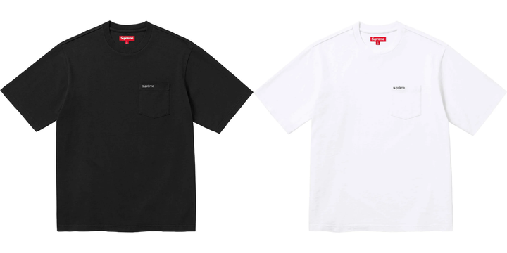 supreme tee pocket  black-side