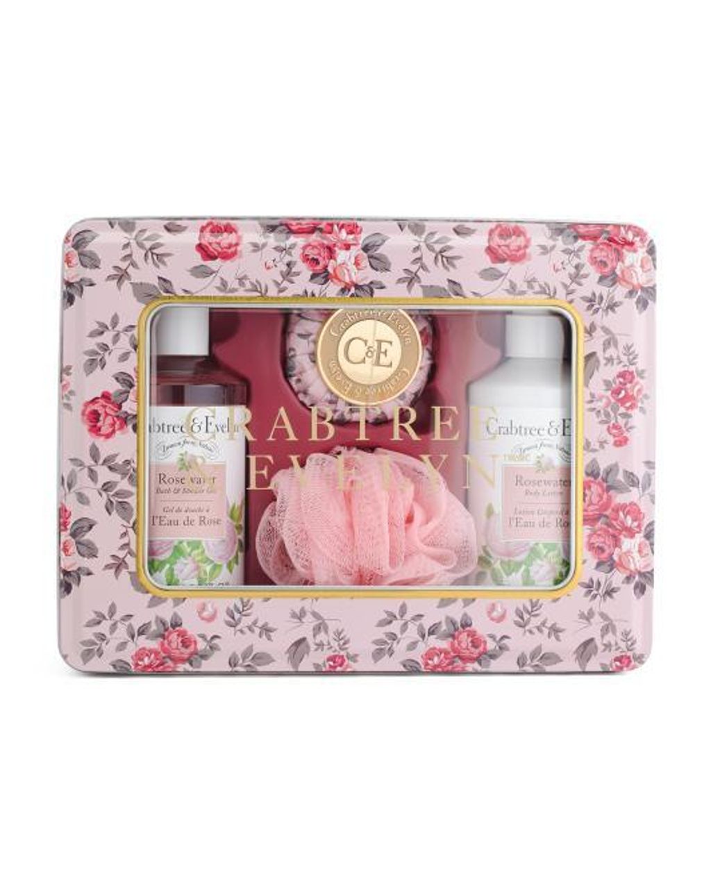 Rosewater Body Wash And Lotion Deluxe Tin Set  2