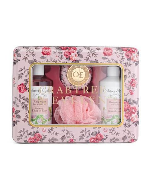Rosewater Body Wash And Lotion Deluxe Tin Set  2